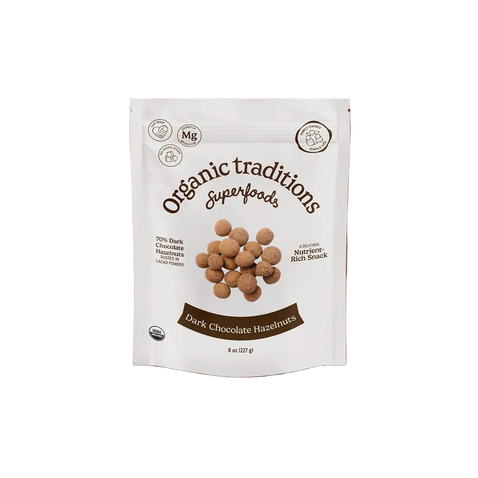 Organic Dark Chocolate Covered Hazelnuts