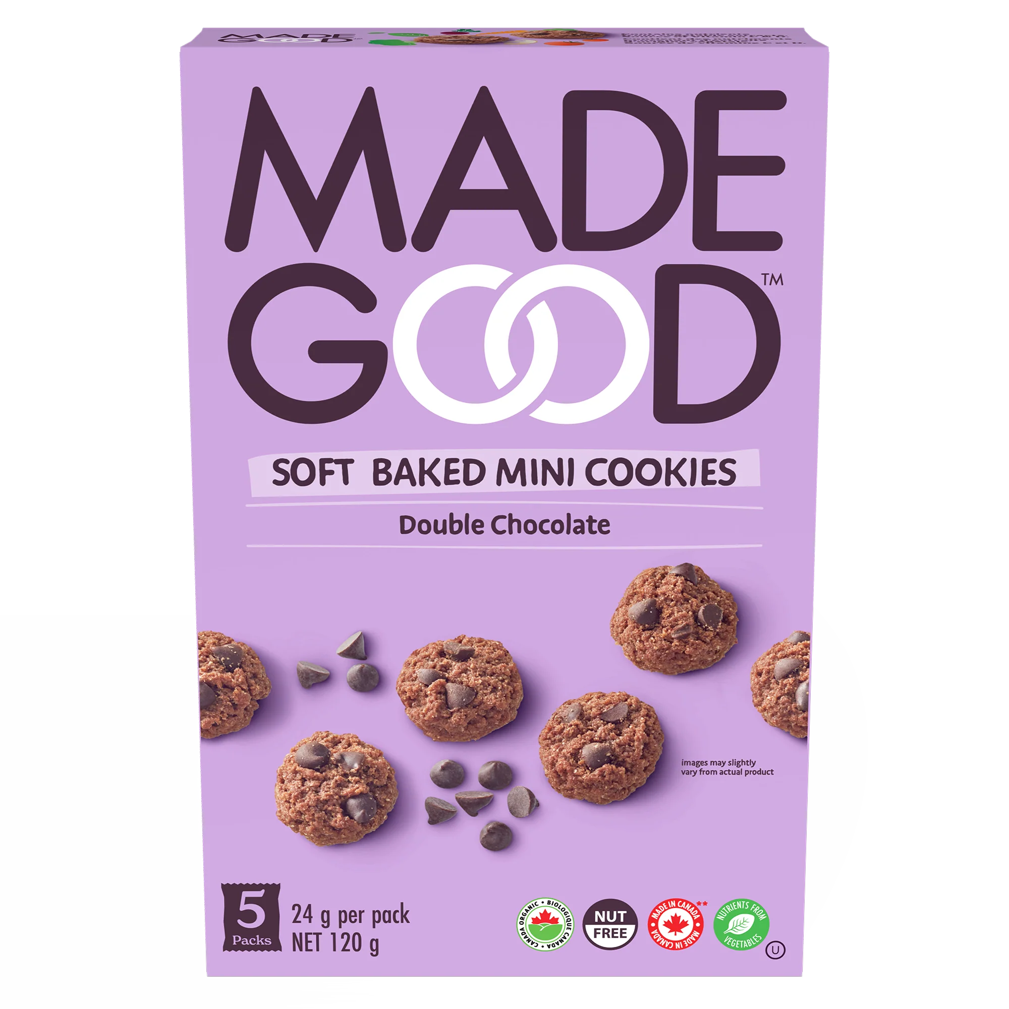 Organic Double Chocolate Soft Mini Cookies