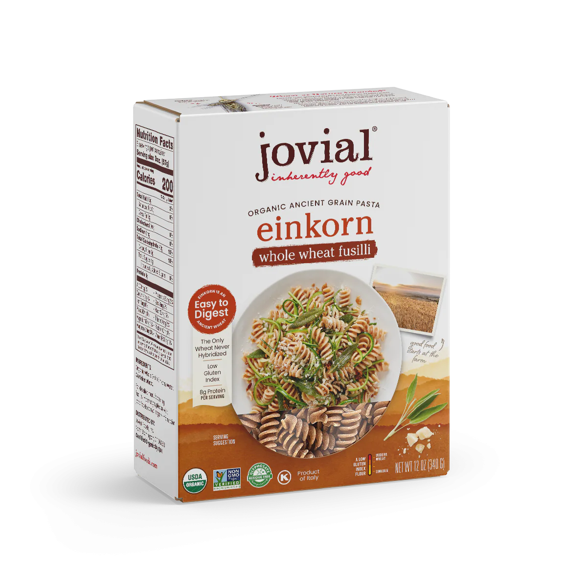 Organic Einkorn Whole Wheat Fusilli