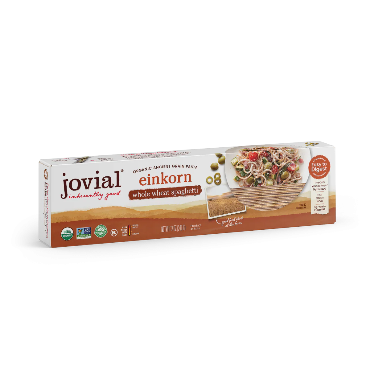 Organic Einkorn Whole Wheat Spaghetti
