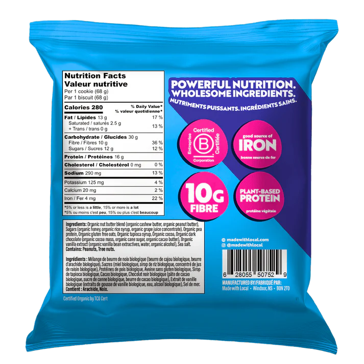 Organic Gluten-Free Double Chocolate Nut Butter Protein Cookie - Image 2