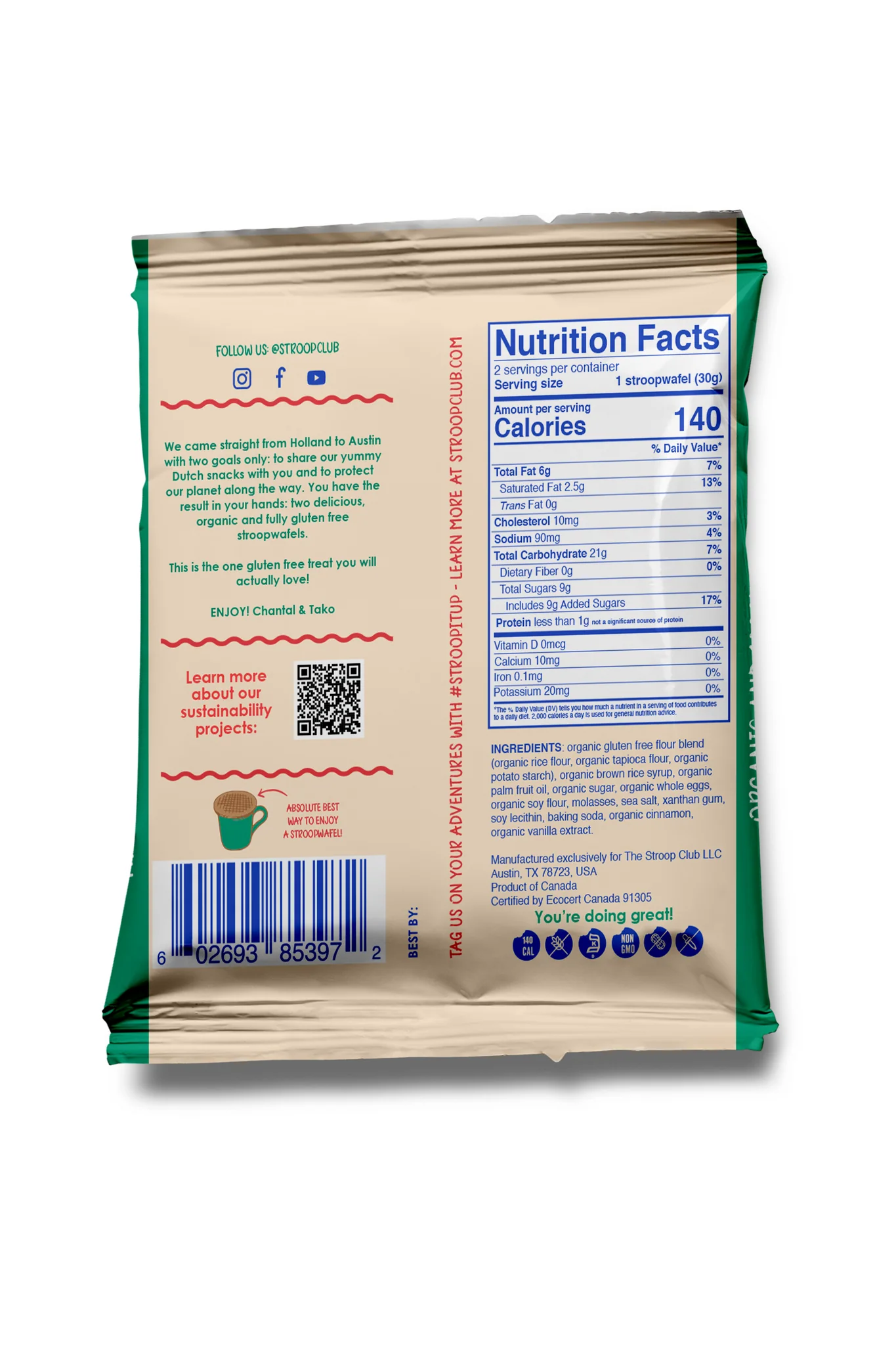 Organic Gluten-Free Cararmel Stroopwafels - Image 2