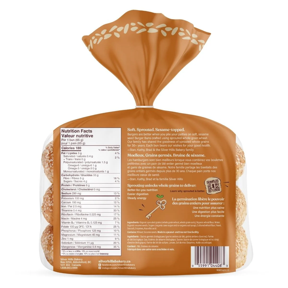 Organic Hamburger Buns with Sesame Seeds - Image 2