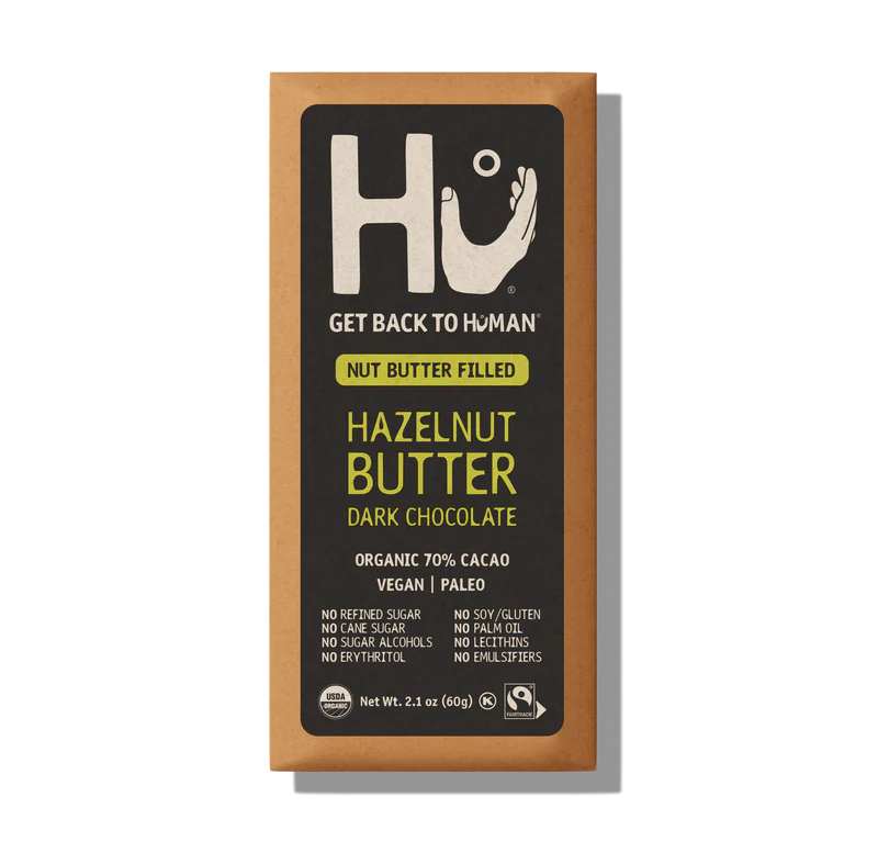 Organic Hazelnut Butter Dark Chocolate Bar