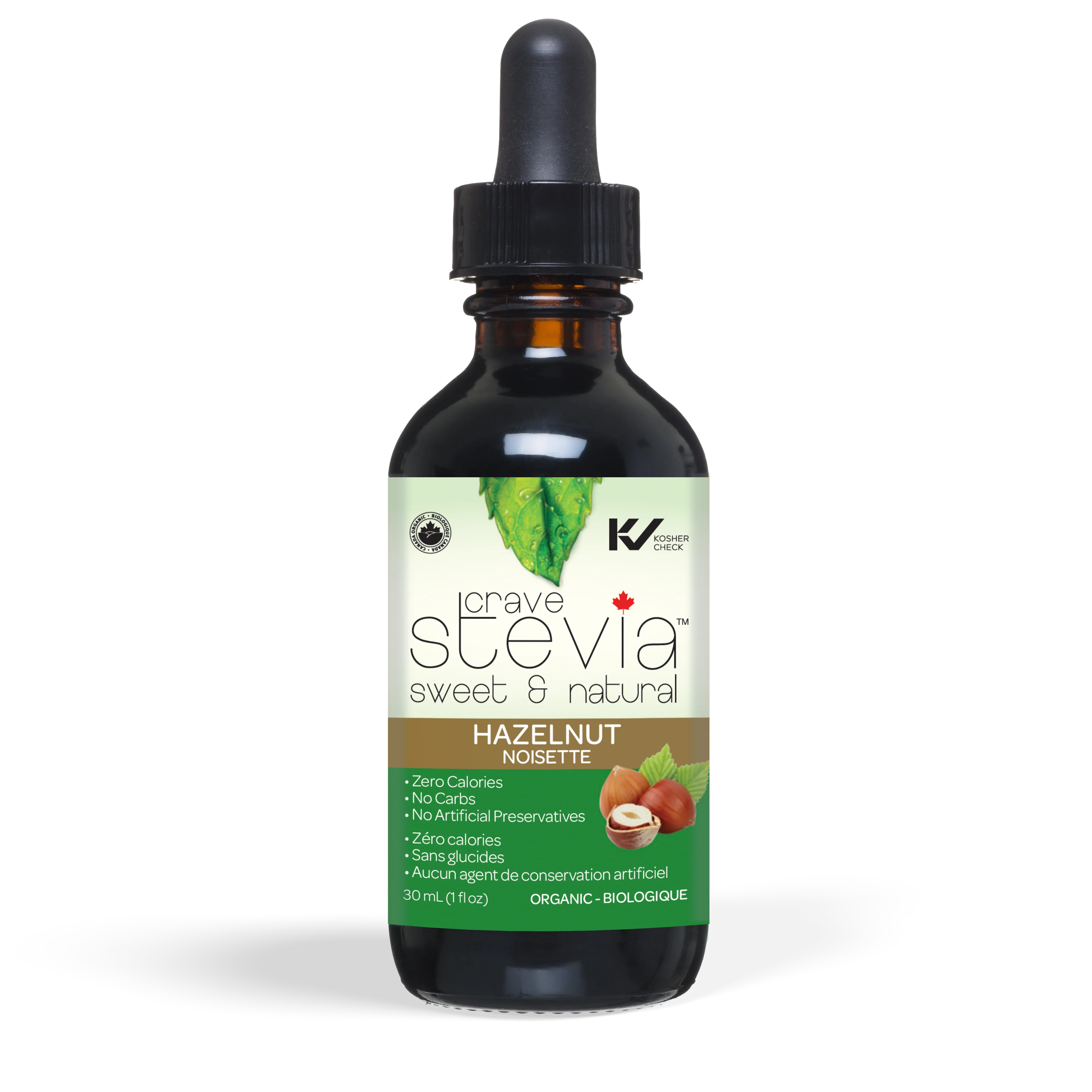 Organic Hazelnut Liquid Stevia Drops