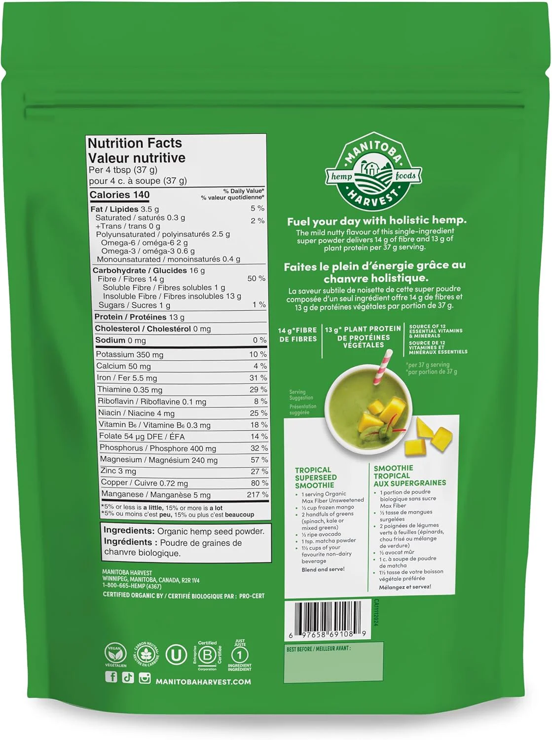 Organic Hemp Protein Fibre Powder - Image 2