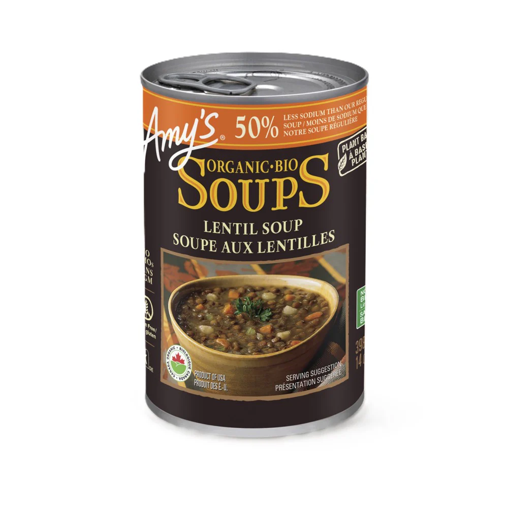 Organic Lentil Soup, Lower In Sodium