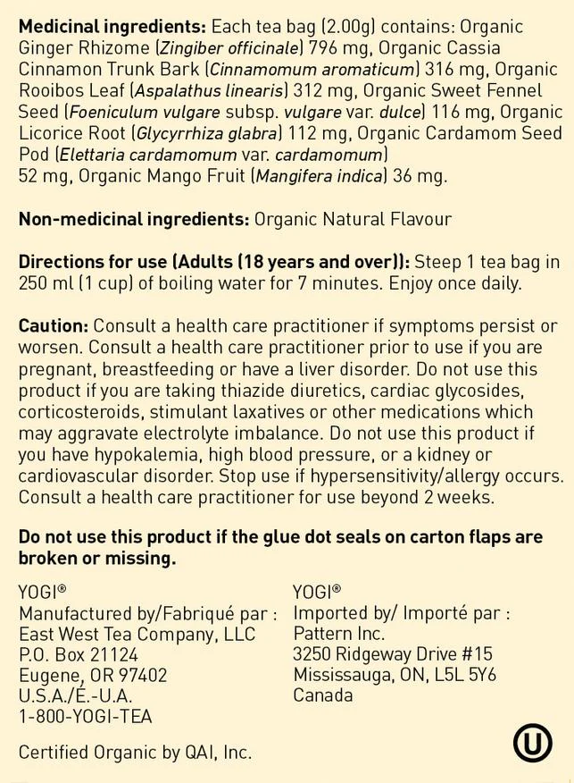Organic Mango Ginger Digestive Support Tea - Image 2