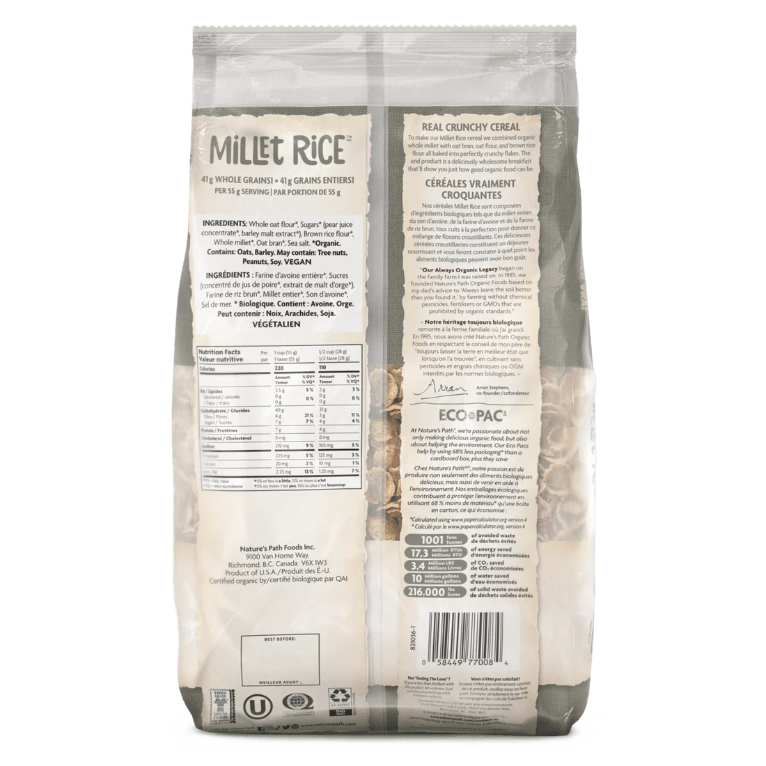 Organic Millet Rice Flakes - Eco Pac - Image 2