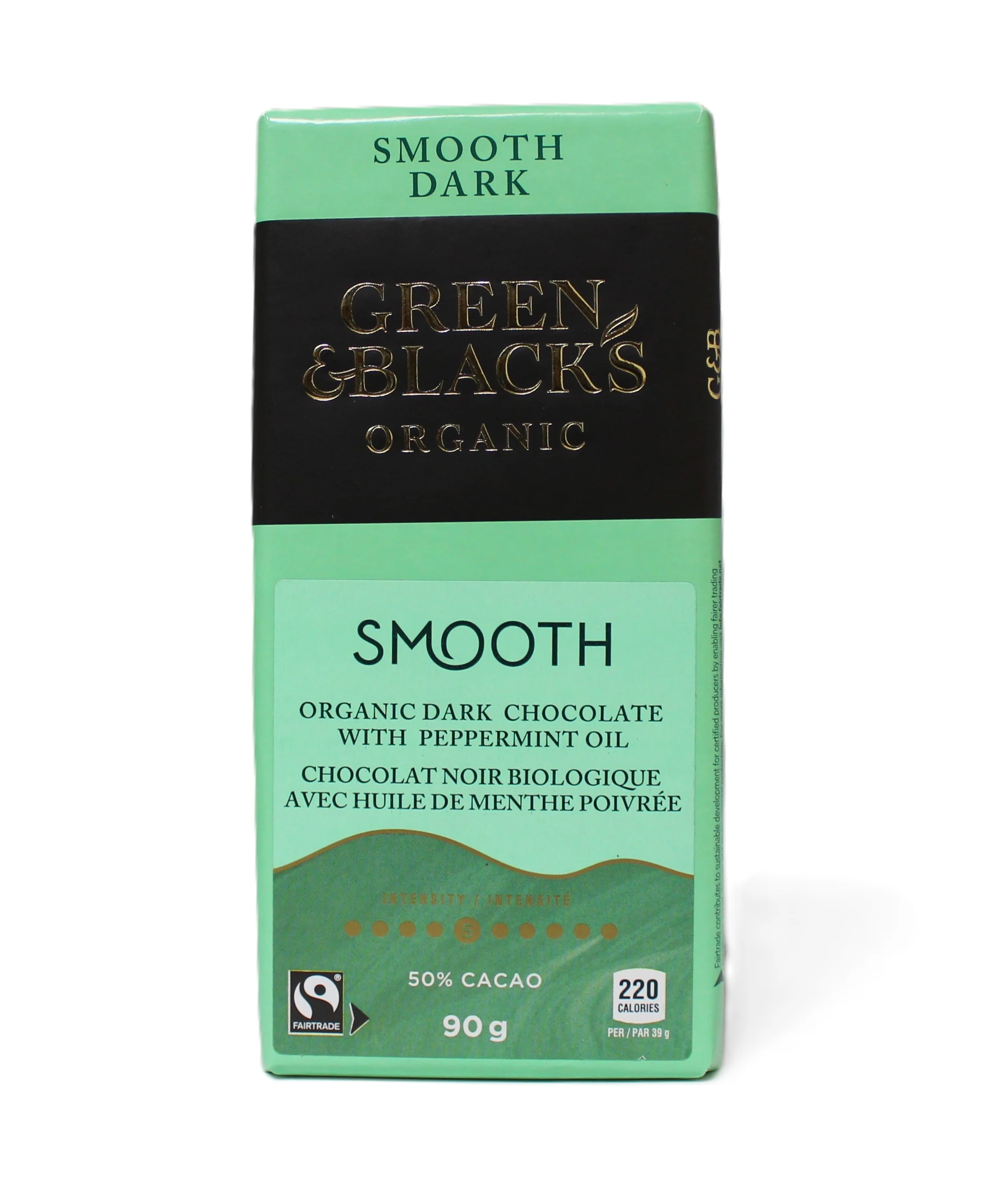 Organic Smooth Dark Mint 50% Chocolate Bar