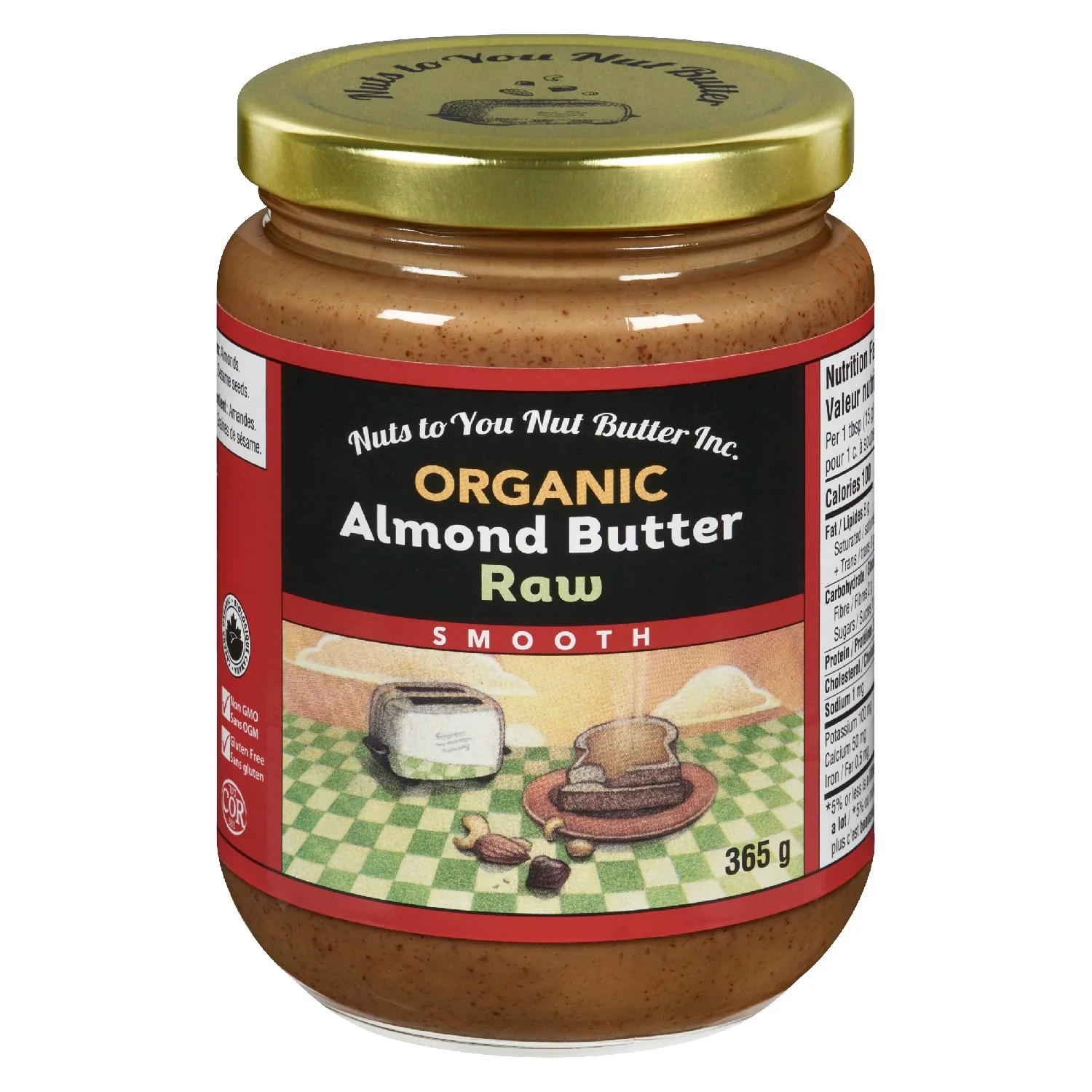 Organic Smooth Raw Almond Butter
