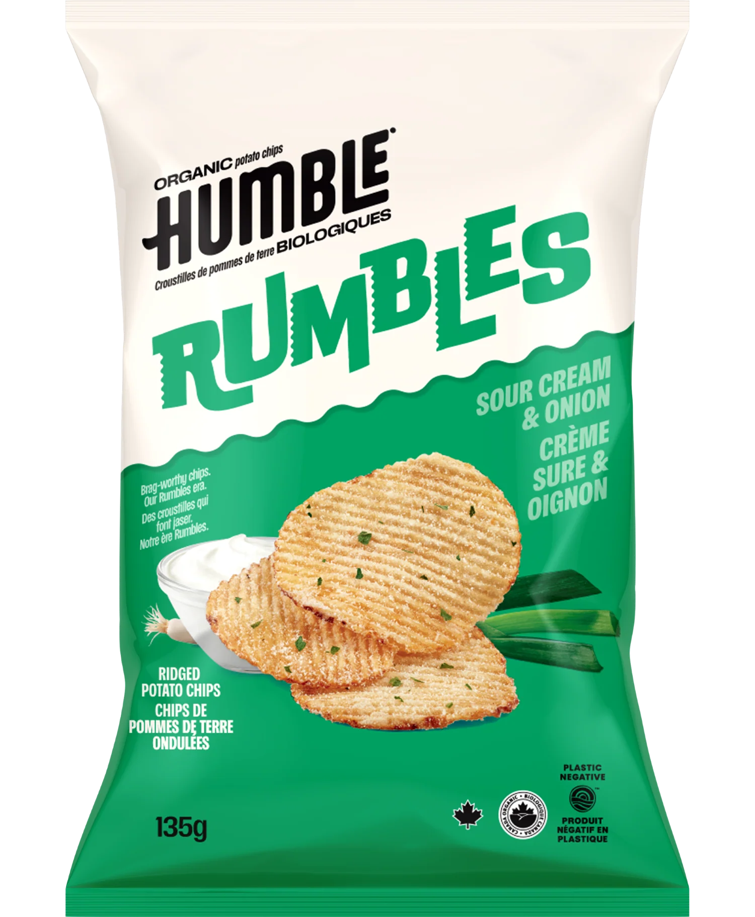 Organic Sour Cream & Onion Ridged Potato Chips