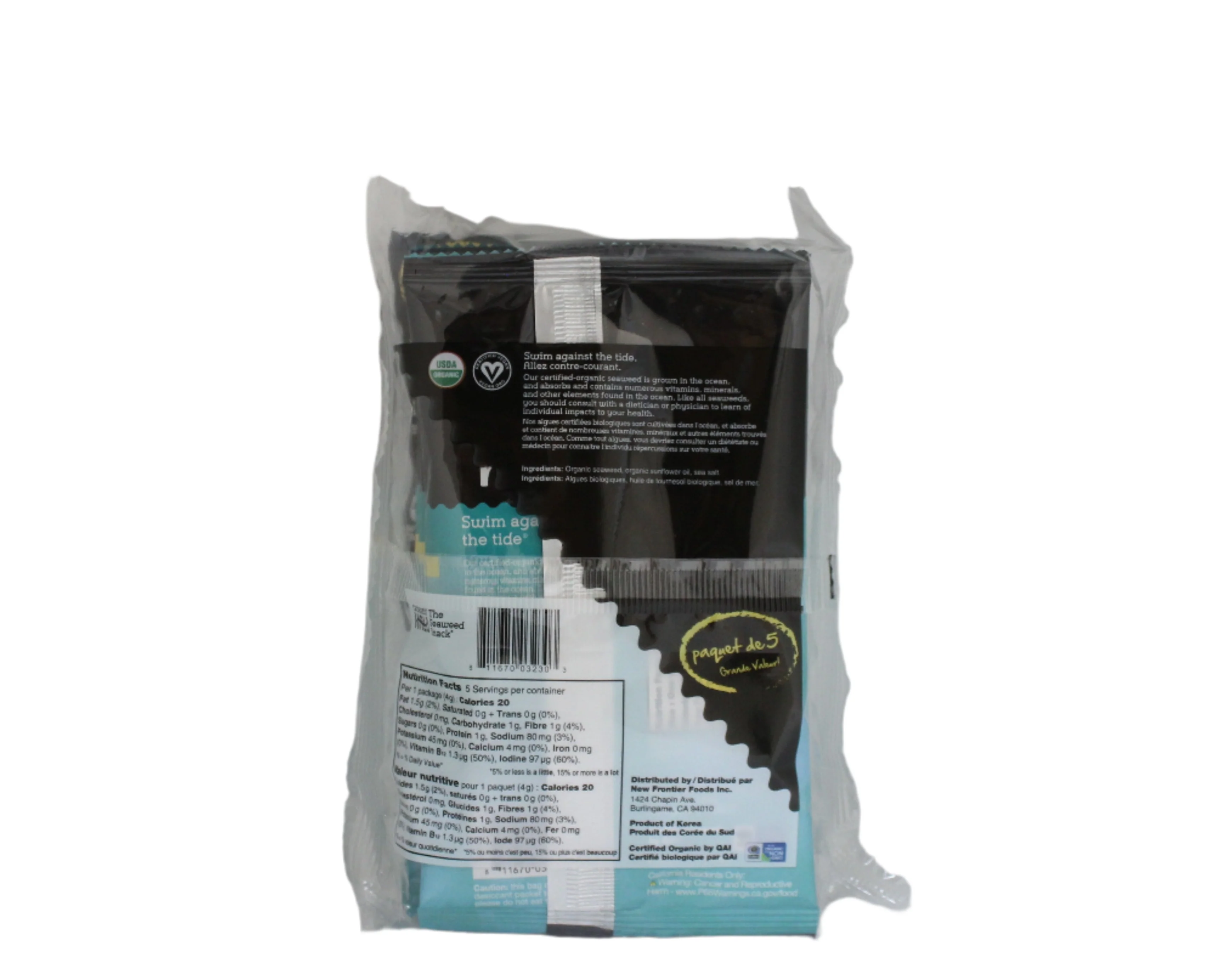 Organic Trayless Sea Salt Seaweed Snacks - Image 2