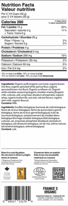 Organic White Cheddar Puffs - Image 2