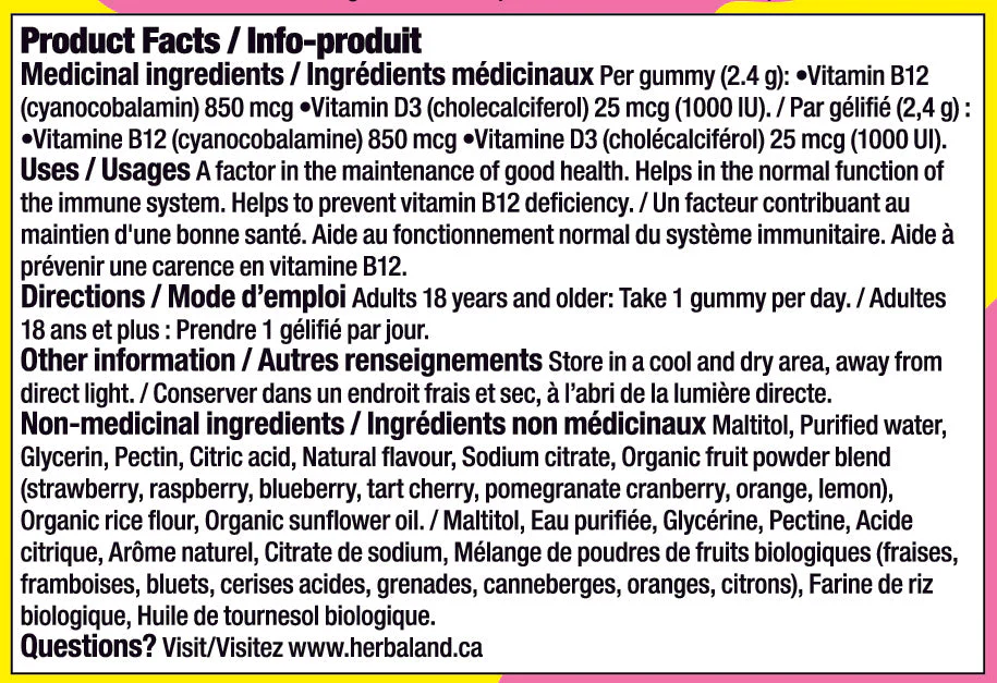 Raspberry Vegan D3 & B12 - Image 2