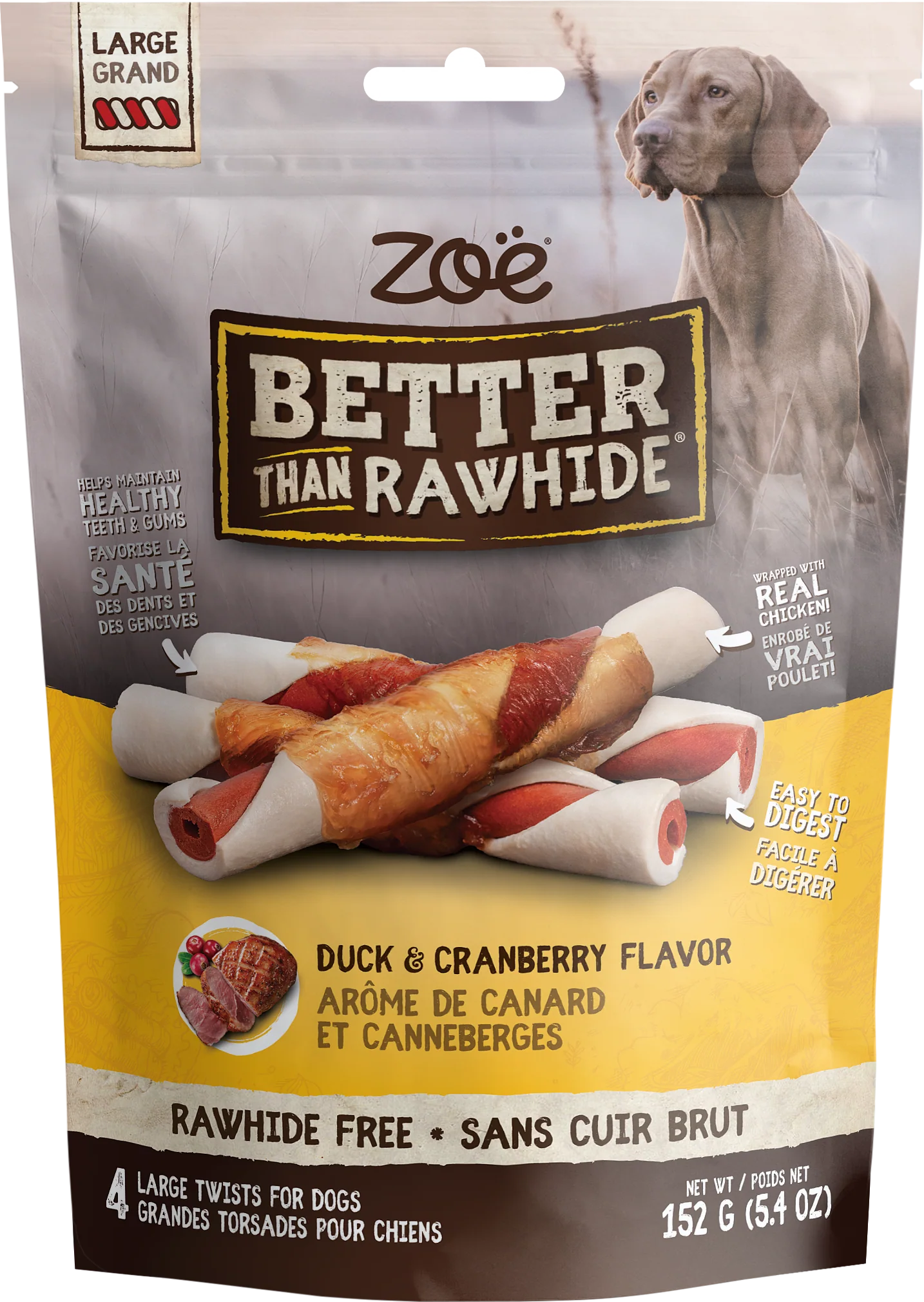 Rawhide-Free Duck & Cranberry Flavour Dog Treats