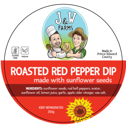 Roasted Red Pepper Sunflower Dip