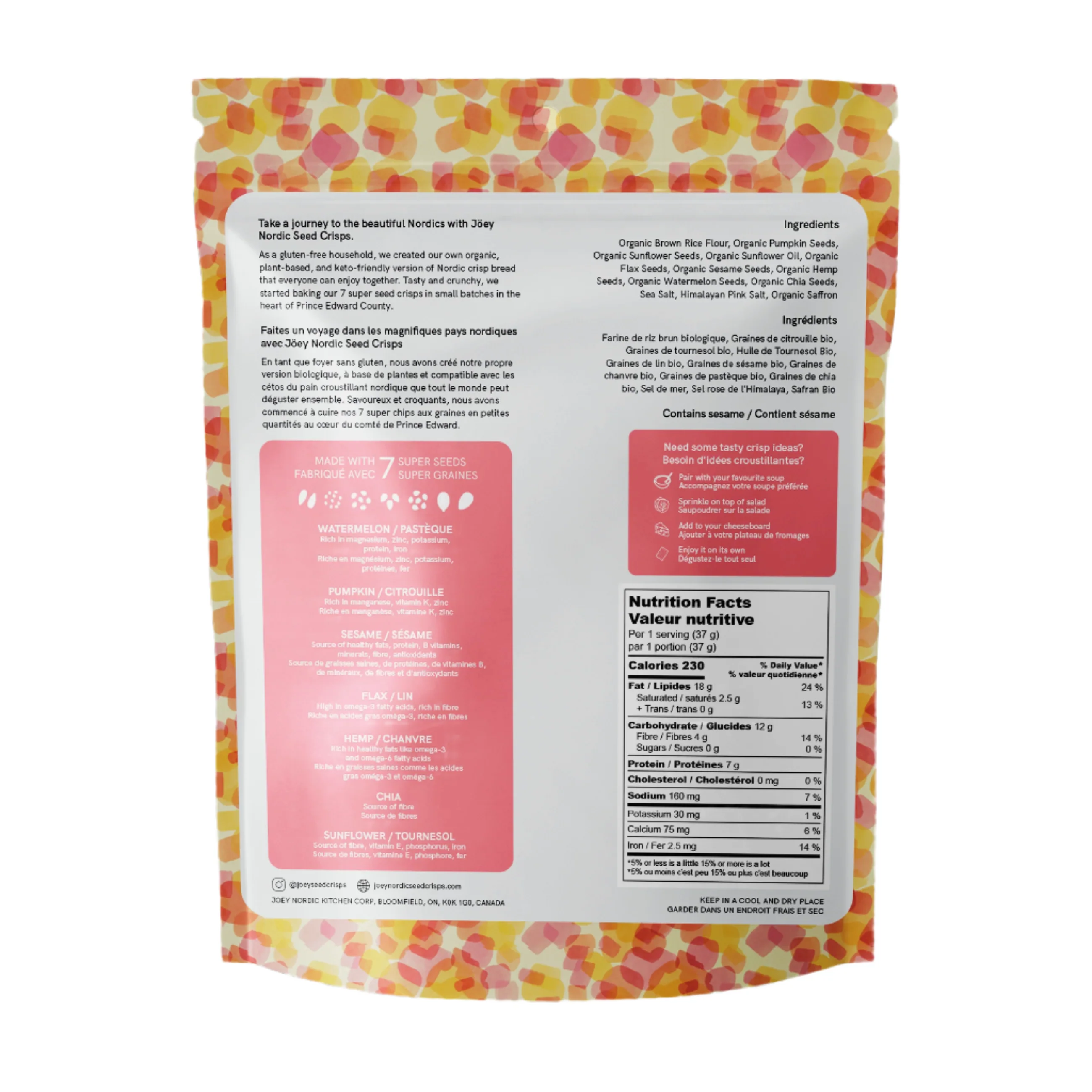 Saffron & Pink Salt Nordic Seed Crisps - Image 2