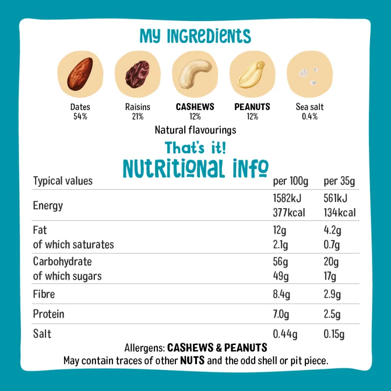 Salted Caramel Raw Fruit & Nut Bar - Image 2