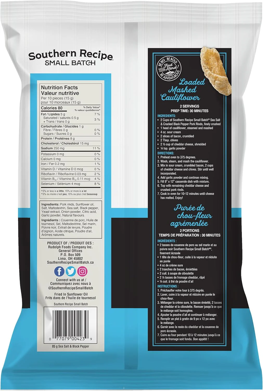 Sea Salt & Cracked Black Pepper Pork Rinds - Image 2