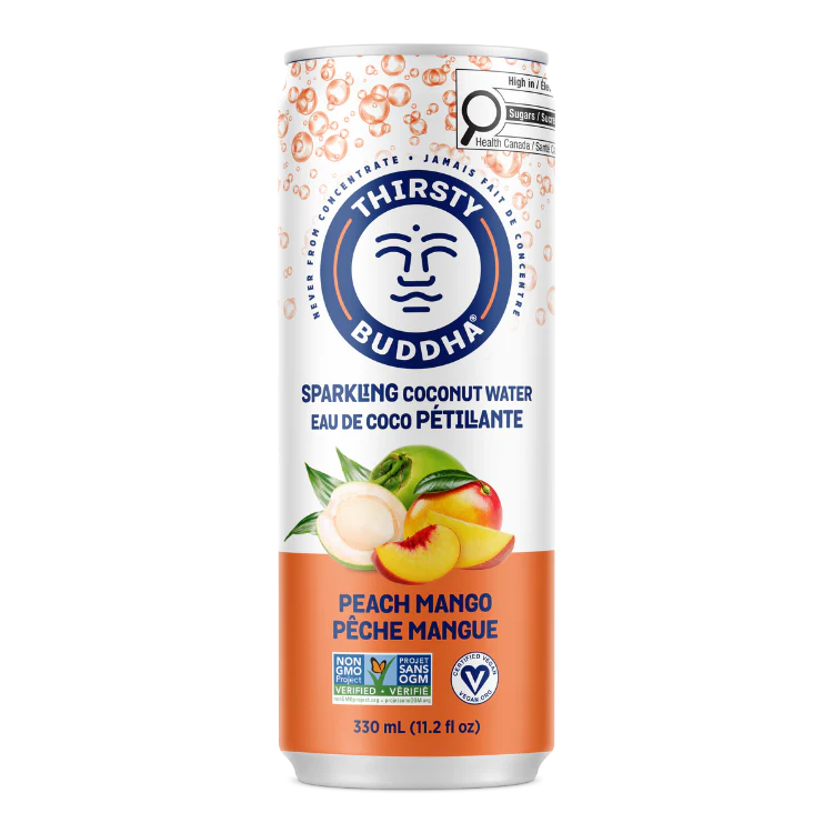 Sparkling Coconut Water with Peach Mango