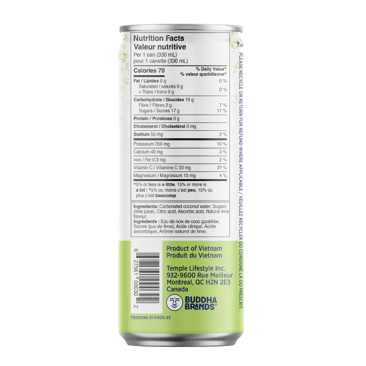 Sparkling Coconut Water with Lime - Image 2
