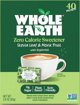 Stevia & Monk Plant-Based Sweetener 40 Pack