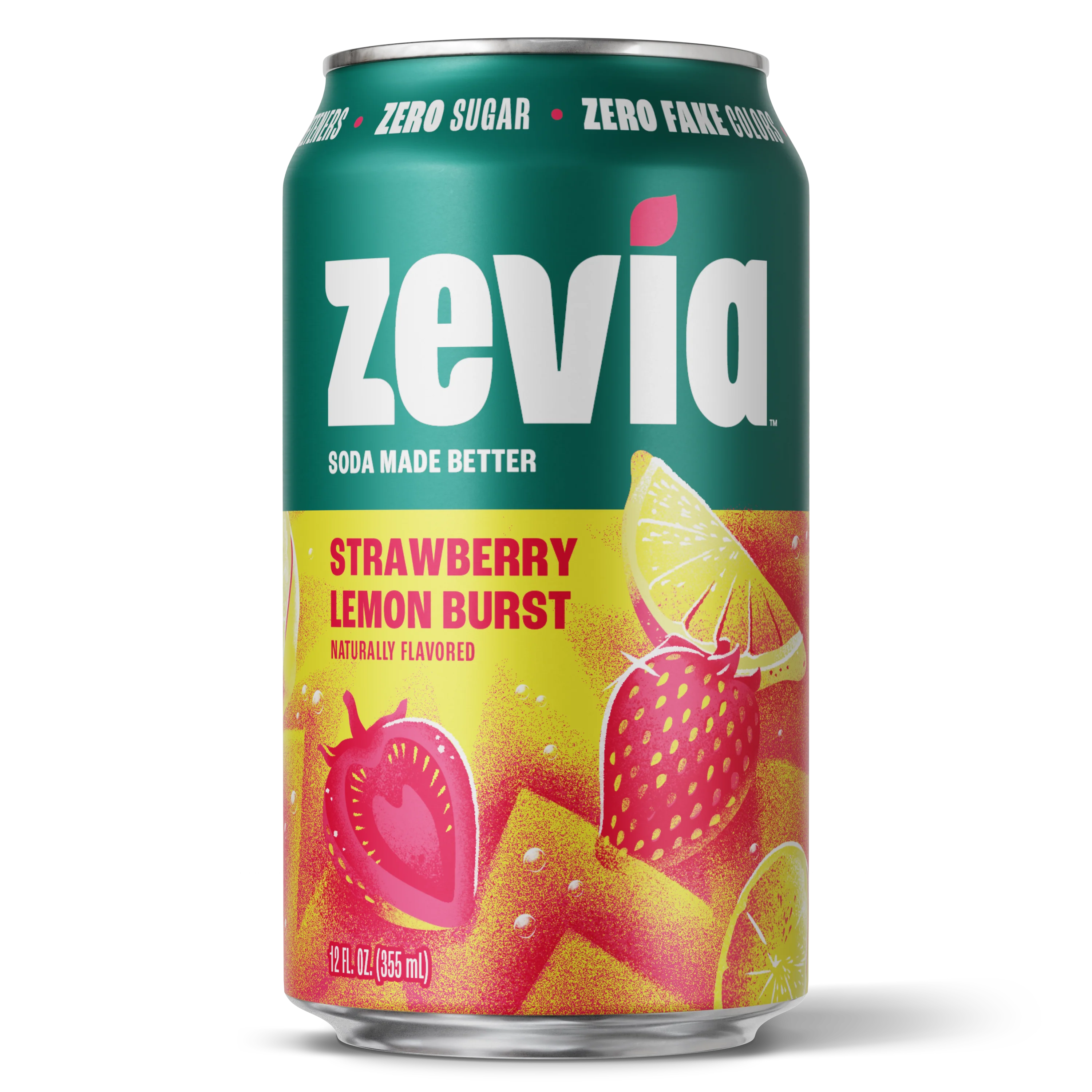 Strawberry Lemon Burst Stevia Soda