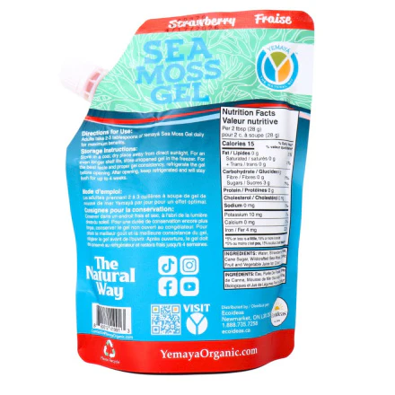 Strawberry Sea Moss Gel Pouch - Image 2