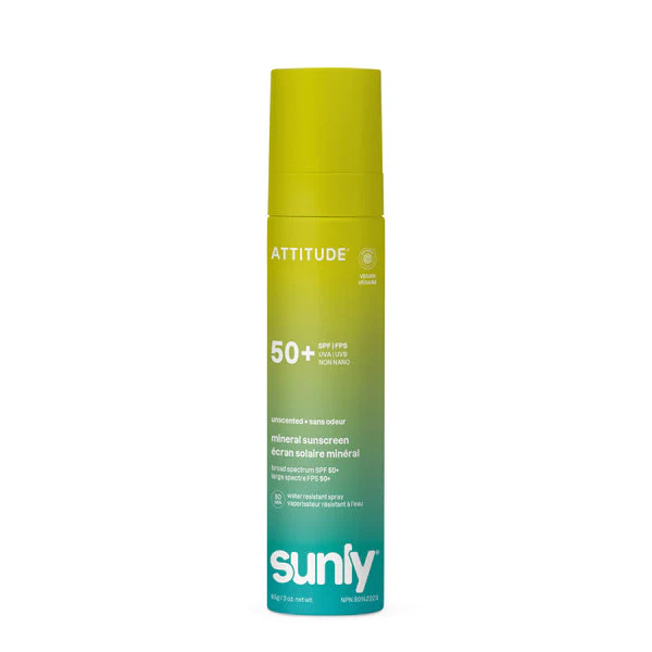 Sunly SPF50 Unscented Mineral Sunscreen Spray