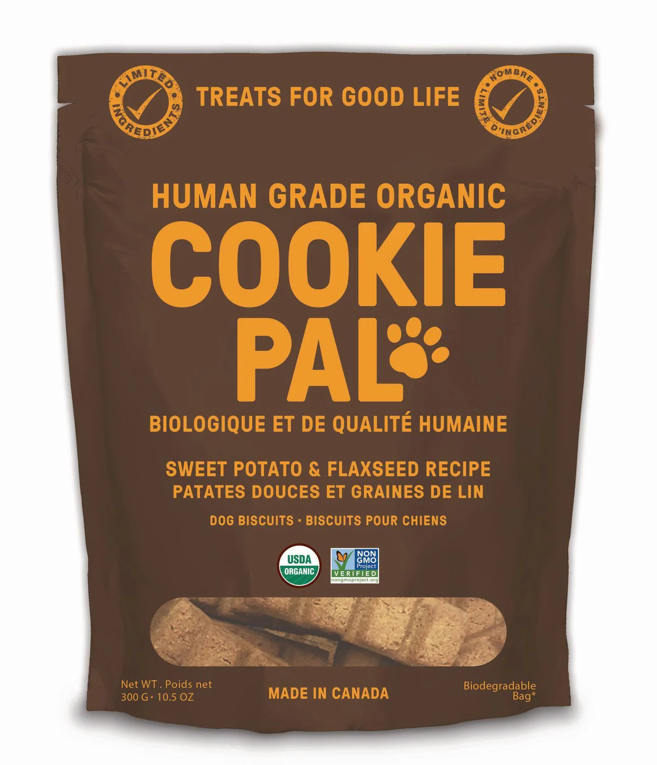 Sweet Potato & Flaxseed Dog Biscuit