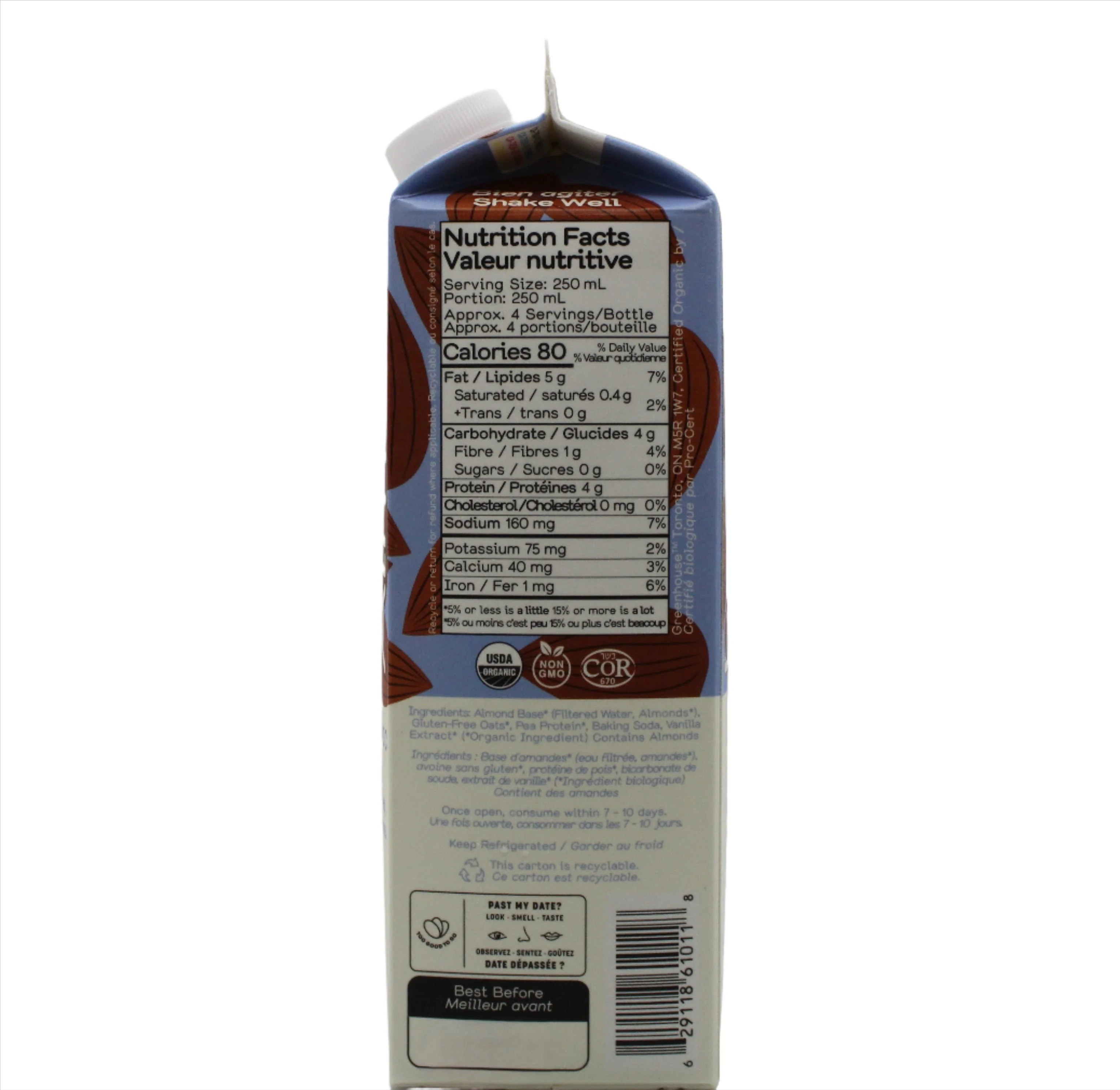 Unsweetened Almondmilk Gable Top - Image 2