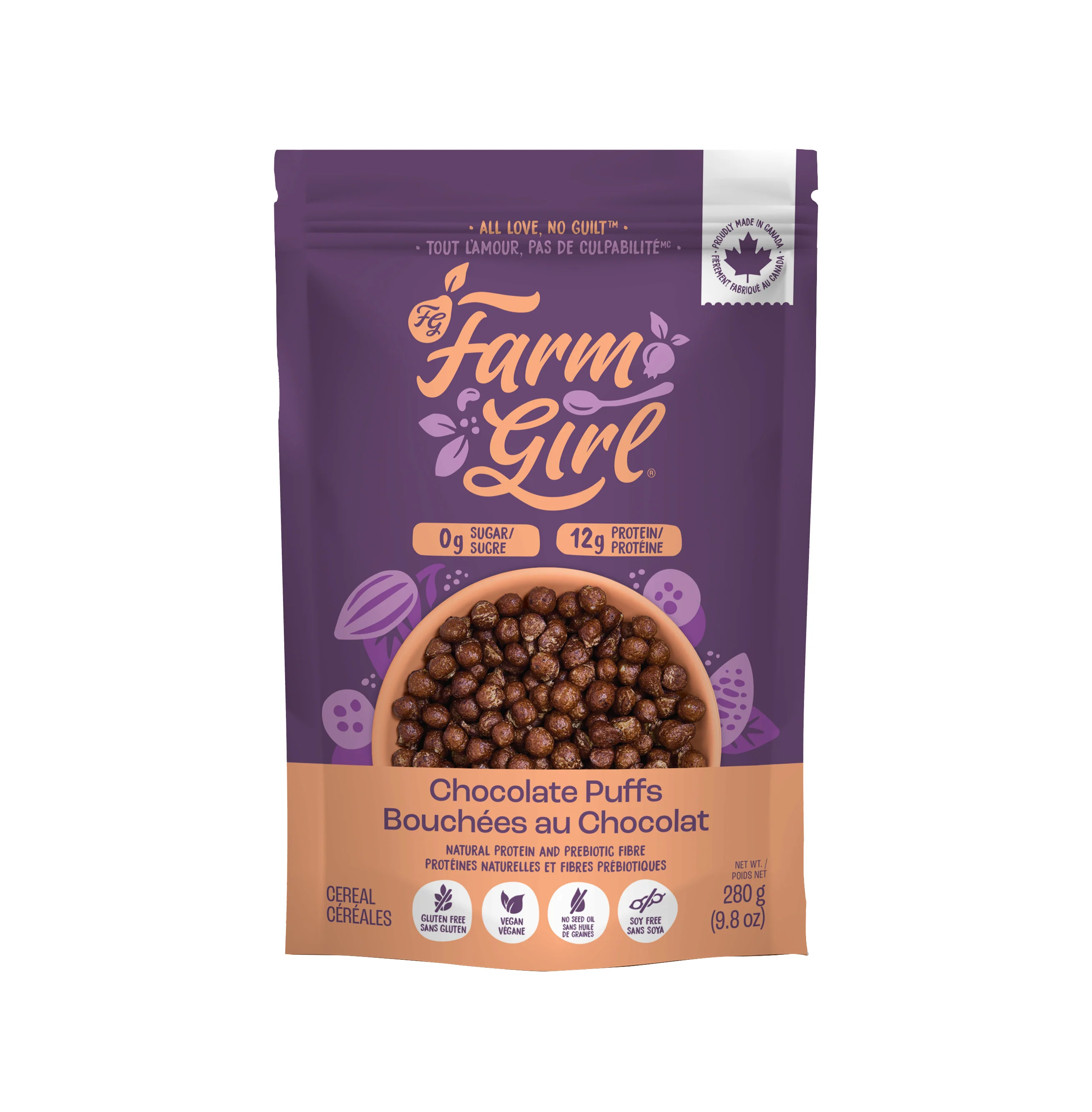 Vegan Gluten-Free Chocolate Puffs Cereal
