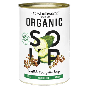 Vegan Organic Lentil & Zucchini Soup