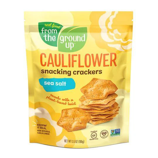 Vegan Sea Salt Cauliflower Crackers