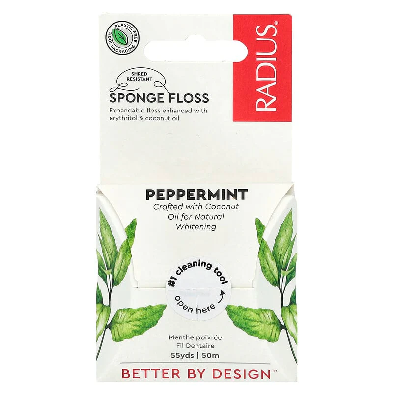 Peppermint Vegan Sponge Floss